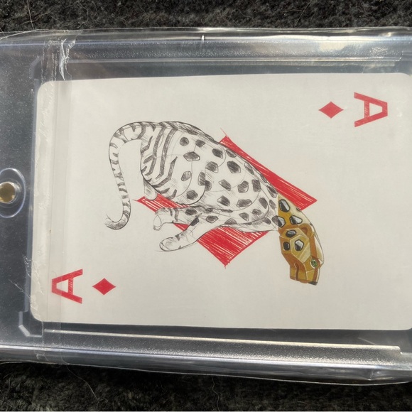 Cartier Red Patterned Playing Card - Picture 2 of 2